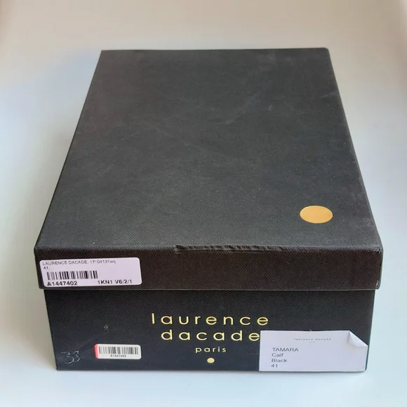 SOLD Laurence Dacade black leather Tamara ankle strap sandals, EU40, NWT, flaw - Picture 14 of 16